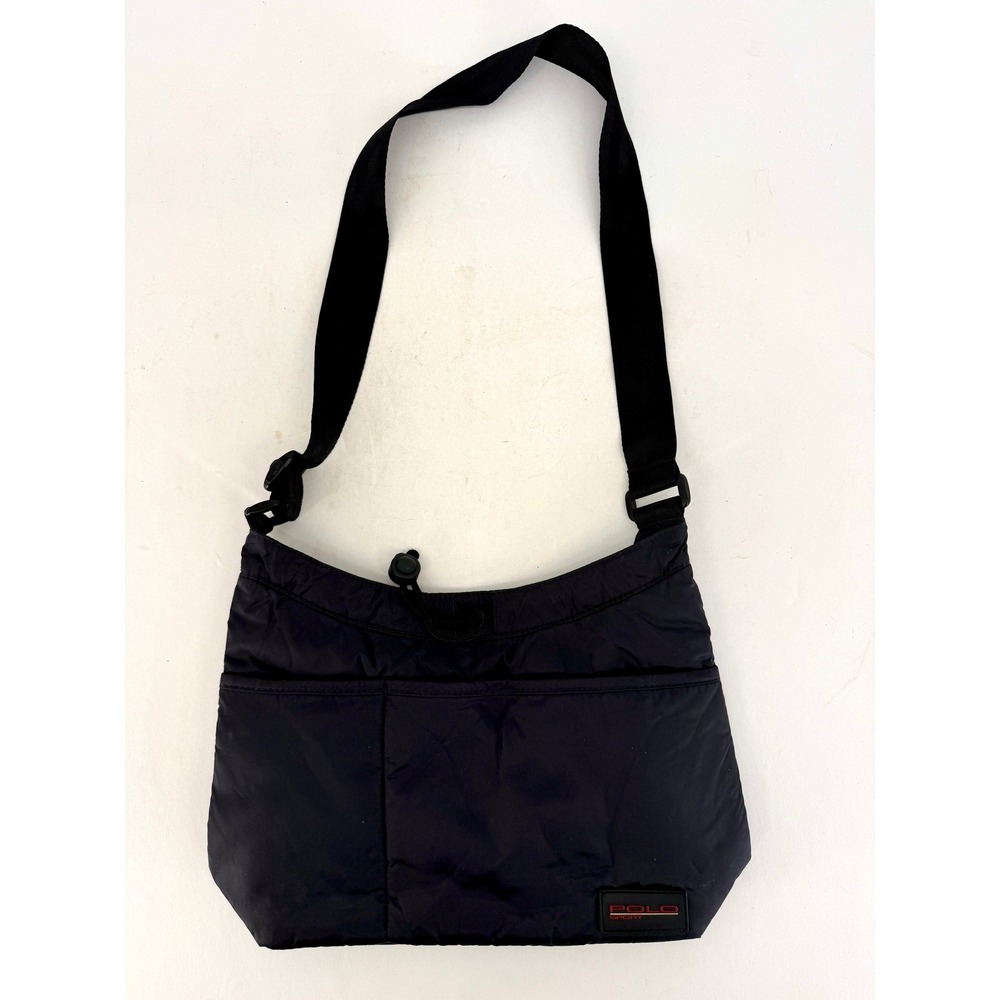 Polo Sport Ralph Lauren Nylon Shoulder Bag Blue Padded Crossbody Vintage 90s Y2K